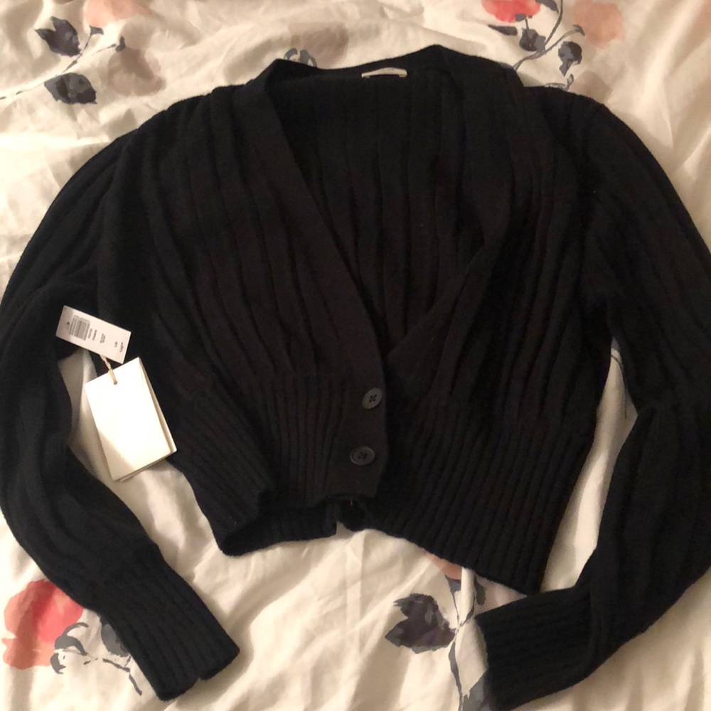 Artizia NWT black button sweater.